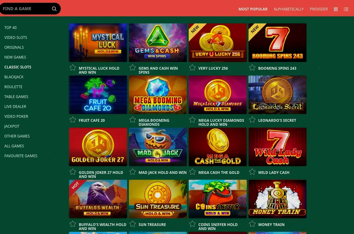 Loki Mobile Casino Spielauswahl am Smartphone
